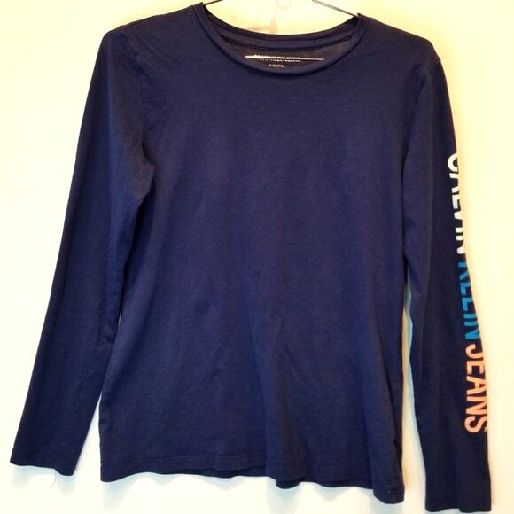 Calvin Klein Jeans Blue Long Sleeve T-Shirt Size S - Picture 1 of 5